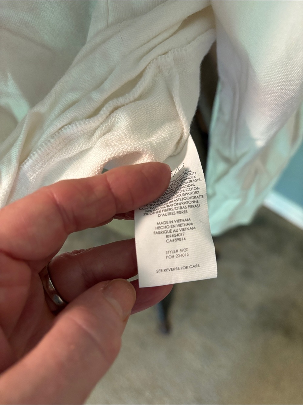 CAbi #5920 White ATC Roundtrip Hooded Side Button Accent Sweatshirt - Picture 10 of 10